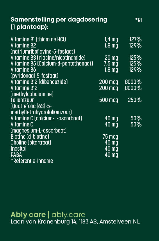 Energy fix – vegan vitamine B-complex